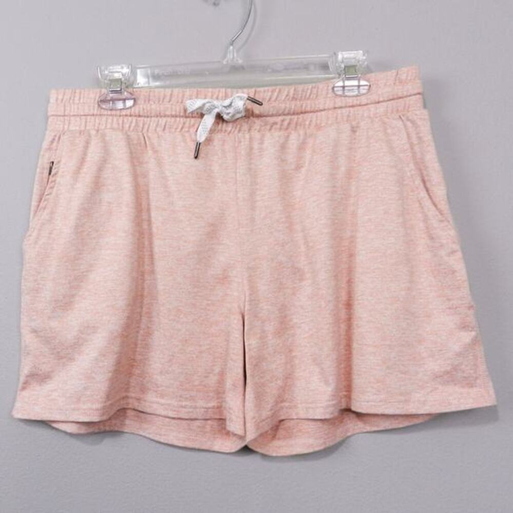 Pacific Trail Knit Shorts Size L Heathered Clay Pink‎ Pull On Lounge Athleisure